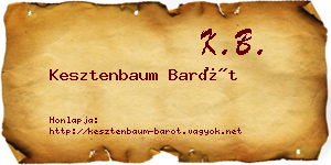 Kesztenbaum Barót névjegykártya